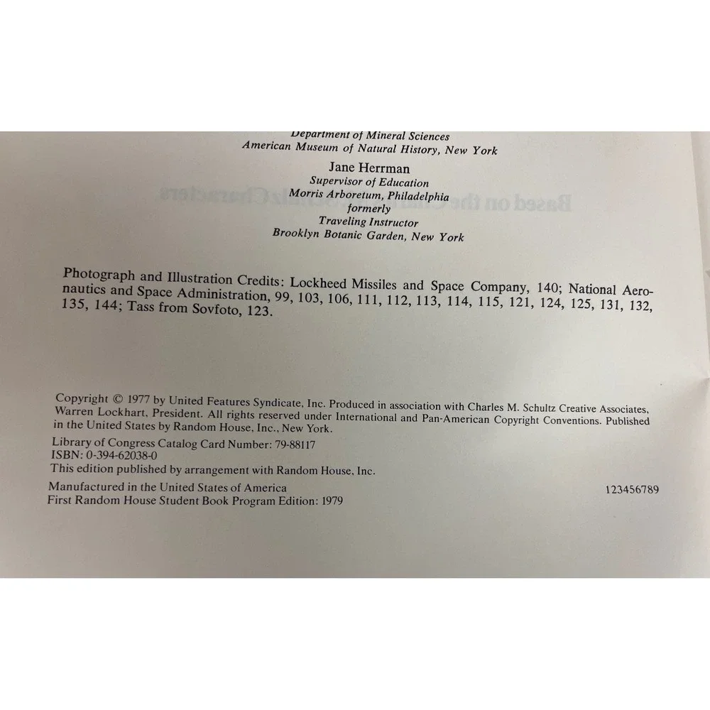 Charlie Brown's Second Super Book of Questions Answers 1979 Space Earth Science